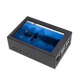 Raspberry Pi 5 3.5-inch Resistive Touch Screen - Metal Heat Dissipation Case with Integrated Cooling