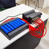 With high current test leads, 8-channel universal cylindrical battery battery capacity tester and balancer stand
