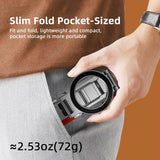 Aluminum Alloy Magnetic Phone Tripod Holder Foldable Carabiner Clip Phone Handle Holder 360° Rotating for iPhone/Xiaomi/Samsung