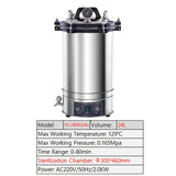 Automatic High Temperature Pressure Steam Sterilizer Pots 18L/24L/30L Portable Pot Sterilization Autoclave Surgical Medical