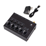 Ultra Low Noise 4 Channel Line Stereo Mixer 4 Input 1 Output DC 5V Mini Audio Mixer For Live Studio Recording