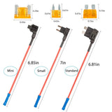 9Pack 3 Type portafusibles 1V Add-a-Circuit Fuse TAP Adapter &Fuse Kit,Fuse Holder 16 Gauge with Standard Mini Low Profile Fuse