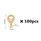 100pcs/bag Uninsulated Wire Sorting Kit M3/M4/M5/M6/M8/M10 Copper Crimp Terminal Ring Connector