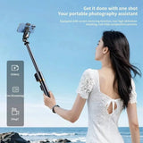 New Telescopic Portable Tripod Adjustable Height Stable Base Selfie Stick 360° Rotation Lightweight Design Live Streaming Stand