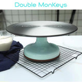 300mm High Hardness Oxide Film Cake Decorating Turntable, Cast Aluminum Non-Slip Rotating Stand for Baking