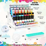 GW-Comprehensive 6-Layer Paint Bottle Storage Box With Brush Holder For Craft Enthusiasts