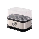 200W Electric Breakfast Egg Cooker 6-Egg Boiler Steamer Egg Custard Steamer Food Warmer for Quick Meals Compatible 110V/220V