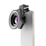ZM100FL26 Phone ZoomMacro Lens Magnifier HD Magnifying Glass Kit for Jewelry Shooting with 37mm & 52mm Stretching Clip