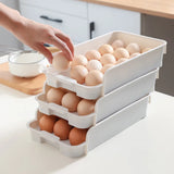 Stackable Egg Storage Box  Refrigerator Storing Container Eggs Tools Racks Plastic Fresh Egg Shelf Kitchen Accessories