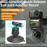 Magnetic Suction Cup Bracket Ball Head Quick Release Camera Mount 360 Rotatable Stable for DJI Osmo Nano/Action 6
