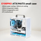 E100PRO ATX/MATX Mini-chassis, Compatible with 355mm Long Graphics Cards, ATX / MATX / ITX Motherboards