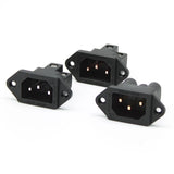 Gold/Rhodium/Copper Plated AC250V 10A IEC Inlet 3 Pin Socket Solderless HiFi Fever Audio Amplifier AC Power Socket