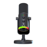 For Podcast For Game Live Streaming USB Dynamic Microphone RGB Gaming MIC Computer Condenser MIC Black