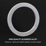 490PCS Automotive Oil Drain Plug Gaskets, Aluminum Flat Gaskets Washers Assorted Gasket Metal Sealing Crush Washer Kit, M5 - M24