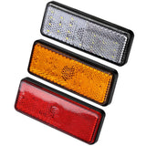Universal Motorcycle Scooter Moped Rectangle LED Reflector Tail Brake Light Stop Lamp