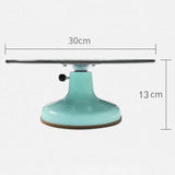 300mm High Hardness Oxide Film Cake Decorating Turntable, Cast Aluminum Non-Slip Rotating Stand for Baking
