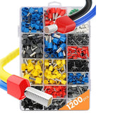 1200pcs Insulated Tubular Terminal Wire End Pressed Crimping Terminal Kit Wire Ferrules Connectors Terminals Cables End sleeves