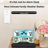 Digital Weather Station Temperature Humidity Meter Alarm Clock Weather Forecast Frost Warning Indoor Outdoor Hygrothermograph