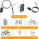 Trail Camera Steel Tree Mounts Locking Cable with Adjustable Combination Lock, Flexible Retractable Steel, 6.6ft Long Cable