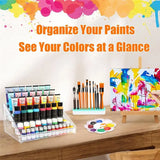 GW-Comprehensive 6-Layer Paint Bottle Storage Box With Brush Holder For Craft Enthusiasts