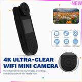 L20 4K HD Wifi Mini Camera Carrecorder 180° Rotatable Lens Handheld Law Enforcement Body Camera Smart Portable Camera