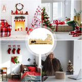 Santa Advent Calendar Wooden Sleigh Advent Calendar With Moving Block Christmas Decoration For Dining Table Fireplace Coffee