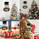 Santa Claus Pendant Wreaths Light Up Warm Santa Claus Wreath For Christmas Indoor Outdoor Seasonal Decors For Dining Room