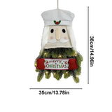 Santa Claus Pendant Wreaths Light Up Warm Santa Claus Wreath For Christmas Indoor Outdoor Seasonal Decors For Dining Room
