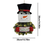Santa Claus Pendant Wreaths Light Up Warm Santa Claus Wreath For Christmas Indoor Outdoor Seasonal Decors For Dining Room