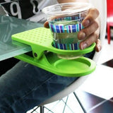 Saucer Clip Desk Clip-On Cup Holder Stand Classroom Train Offices Compact Holder With Clip For Mugs Coffee Cups Insulated Mugs
