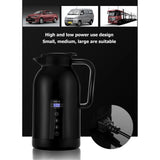 Electric Water Kettle for Tea Coffee Black 1300ML Portable Water Boiler Car Heating Cup Car Heating Cup Portable Stainless Steel
