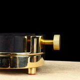 360° Rotating Dual-Axis Brass Seal Carving Clamp - Sound-Absorbing Solid Wood Fixation Tool for Engraving, Non-Slip Base