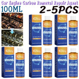 2-5PCS 100ml Engine Cylinder Noise Reduction Repair Agent Carbon Remover Engine Oil Car Engine Carbon Removal Repair Agent