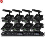 Biner DF208 UHF 8 Channel Wireless Microphone System Long Range Wireless Conference Microphone