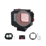 ABWG-80M Waterproof Case for GoPro12/11/10 Aluminum Underwater Deep Diving Housing Protective Case with 52mm Filter Mount