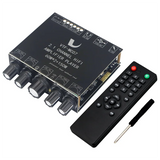 2X60w+150W Subwoofer Bluetooth 5.3 Power Amplifier Board USB Sound Card 2.1 Channel Audio Equalizer Class D Amp Module