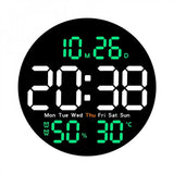 10Inch LED Digital Wall Clock with Remote Control Temperature Humidity Date Week Display Countdown Timing Electronic Alarm Clock