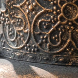 New Embossed Iron Planter Pot For Front Entry Backyard Or Interior Displaying Flowers Greens Artificial Elegant Living