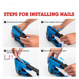 2 in 1 Electric Stapler Brad Nailer with 2000 Fasteners & Nails Cable Stapling Tool for Wood Upholstery Carpentry DIY Crafts