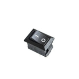 10PCS KCD11 117S Rocker Switch - 2-Pin ON-OFF 250V3A/125V6A Black Plastic Switch