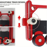 Adjustable Thin Rip Jig Anti-Rebound Feather Board Tool Stock Guide Roller Aluminum Alloy One-Way Table Saw Feeding Guide Roller