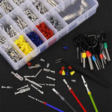 660Pcs Connector Pin Kit Car Electrical Wire Terminal 1/1.5/1.8/2.2/2.8/3.5/4.8/6.3mm Terminal Pins Connector Pin Crimp Pin Plug