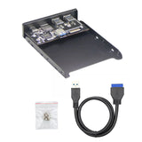 USB 3.0 Micro SD/TF Flash 3.5 Internal Card Reader USB-C Type-C Front Panel Dual USB 3.0 Port Floppy Hub For 3.5" Open Bay Space