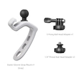 Silicone Action Camera Mount 360° Adjustable Elastic Flexible Bracket Quick Release Rotatable for Insta360/DJI Osmo/GoPro
