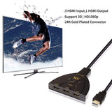 HDMI-compatible Switch KVM Splitter 4K 2K 3D 3 input 1 Output Mini 3 Port VIdeo Switcher Hub 1080P For DVD HDTV Xbox PS3 PS4