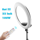 Y Ring lamp 55cm 100W 22" Remote Control Ring Light Kit Super Bright LED Ring Lamp For Makeup Beauty Nail handbag & Tripod FE640