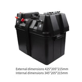 Battery Box Battery Storage Premium Smart Battery Box Multifunctional for Kayaks Lawn and Garden Travel Trailer Camping RV