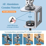 Book/Tablet Holder Adjustable 360° Rotatable Laptop Tablet Stand Clamp, Aluminum Alloy Bracket Holder for Desktop Bed Reading