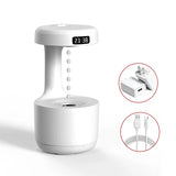 800ML Gravity Water Droplets Diffuser Air Humidifier Cool Fogger with LED Display Office Bedroom Desktop