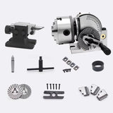 Precision 4 Inch Dividing Head for Milling Machine with 3 Jaw Chuck Semi Universal Rotary Table Metalworking Tool